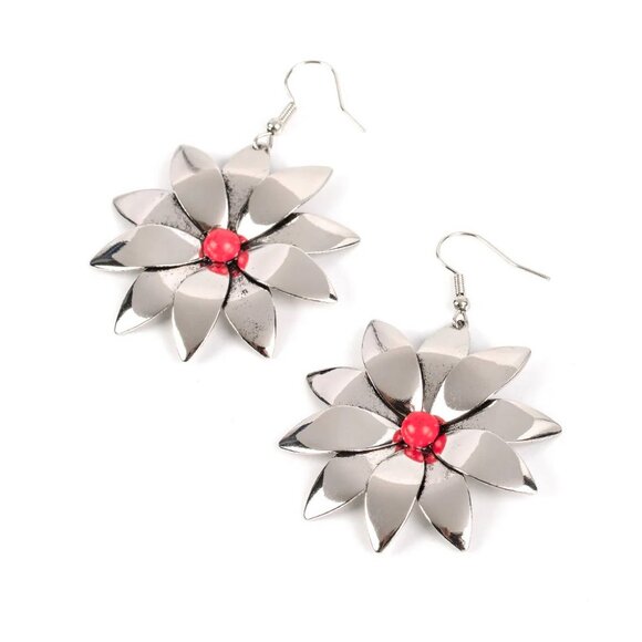 Paparazzi Jewelry Accessories - Pinwheel Prairies - Red Earrings - Vintage - Picture 2 of 4